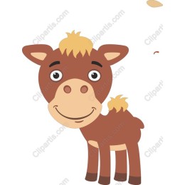 Playful Cartoon Horse