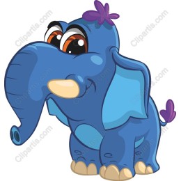 Playful Blue Elephant