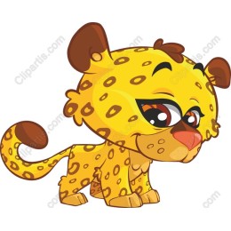 Charming Cartoon Leopard