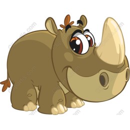 Charming Cartoon Rhinoceros
