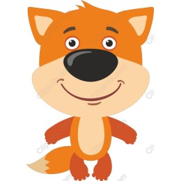 Cheerful Cartoon Fox