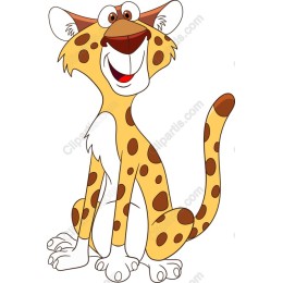 Cheerful Cartoon Leopard
