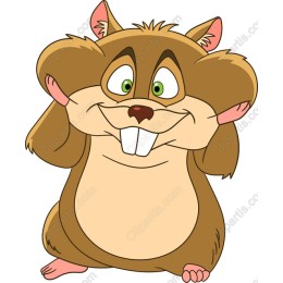 Cheerful Cartoon Rodent