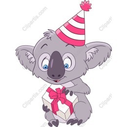 Adorable Festive Koala Holding a Gift