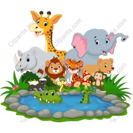 Charming Animal Pond