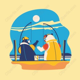 Adorable Bear Fishing