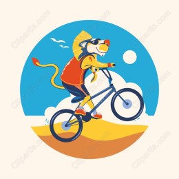 Playful Lion Bicycle