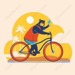 Bear on a Bike