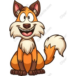 Cheerful Cartoon Fox