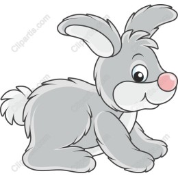 Charming Gray Bunny