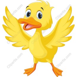 Yellow Cartoon Duck