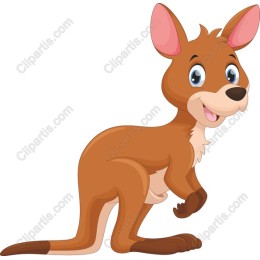 Cheerful Cartoon Kangaroo