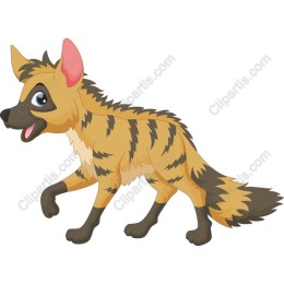 Playful Cartoon Hyena