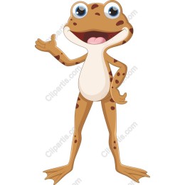 Cheerful Cartoon Frog
