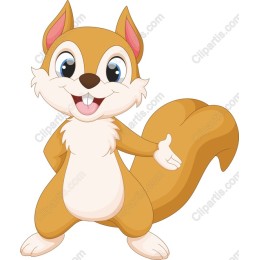 Charming Cartoon Squirrel