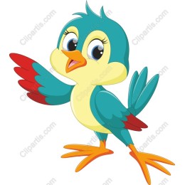 Cheerful Cartoon Bird