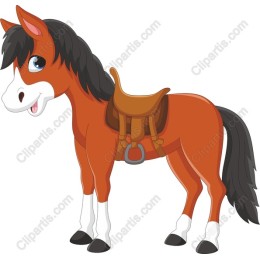 Cheerful Cartoon Horse