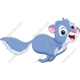 Charming Animated Blue Cat