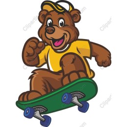 Playful Skating Bear