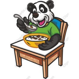 Panda Enjoying Breakfast