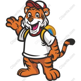 Cheerful Cartoon Tiger