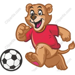 Cheerful Soccer Bear