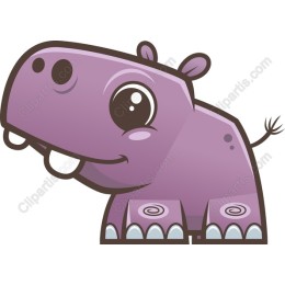 Delightful Cartoon Hippo