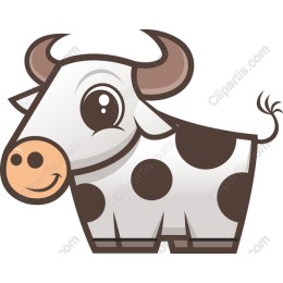 Charming Cartoon Cow