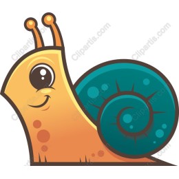 Charming Cartoon Snail