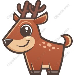 Cheerful Cartoon Deer