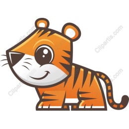 Playful Cartoon Tiger
