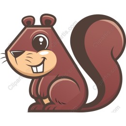 Cheerful Cartoon Squirrel