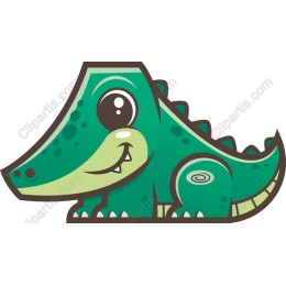 Charming Cartoon Crocodile