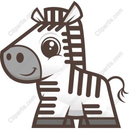 Playful Cartoon Zebra