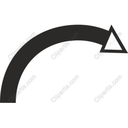 Dynamic Curved Arrow with Triangle
