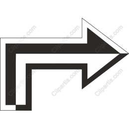 Modern Right-Turn Arrow Graphic