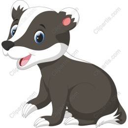 Adorable Cartoon Badger
