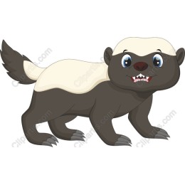 Adorable Cartoon Badger
