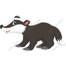 Cute Cartoon Badger