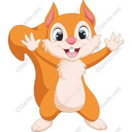 Charming Cartoon Squirrel