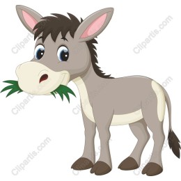 Cute Cartoon Donkey