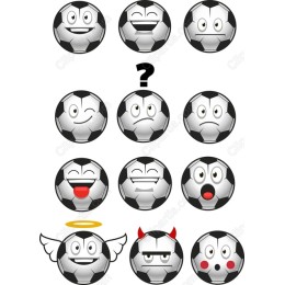 Whimsical Soccer Ball Emoticons Bundle