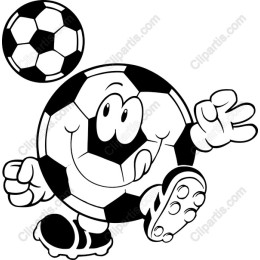 Cute Cartoon Soccer Ball Character