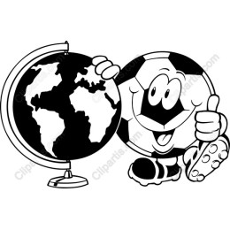 Playful Soccer Ball with Globe