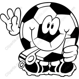 Cheerful Soccer Ball Cartoon