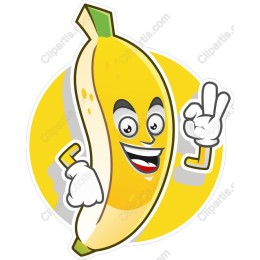 Cheerful Cartoon Banana