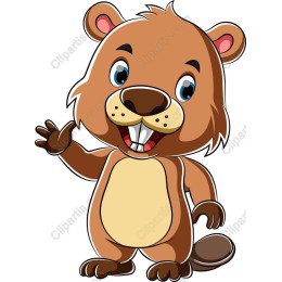 Charming Cartoon Beaver