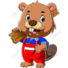 Cheerful Beaver Character