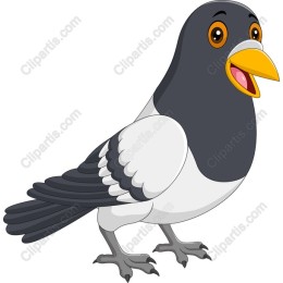 Playful Cartoon Bird