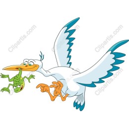 Joyful Stork and Frog